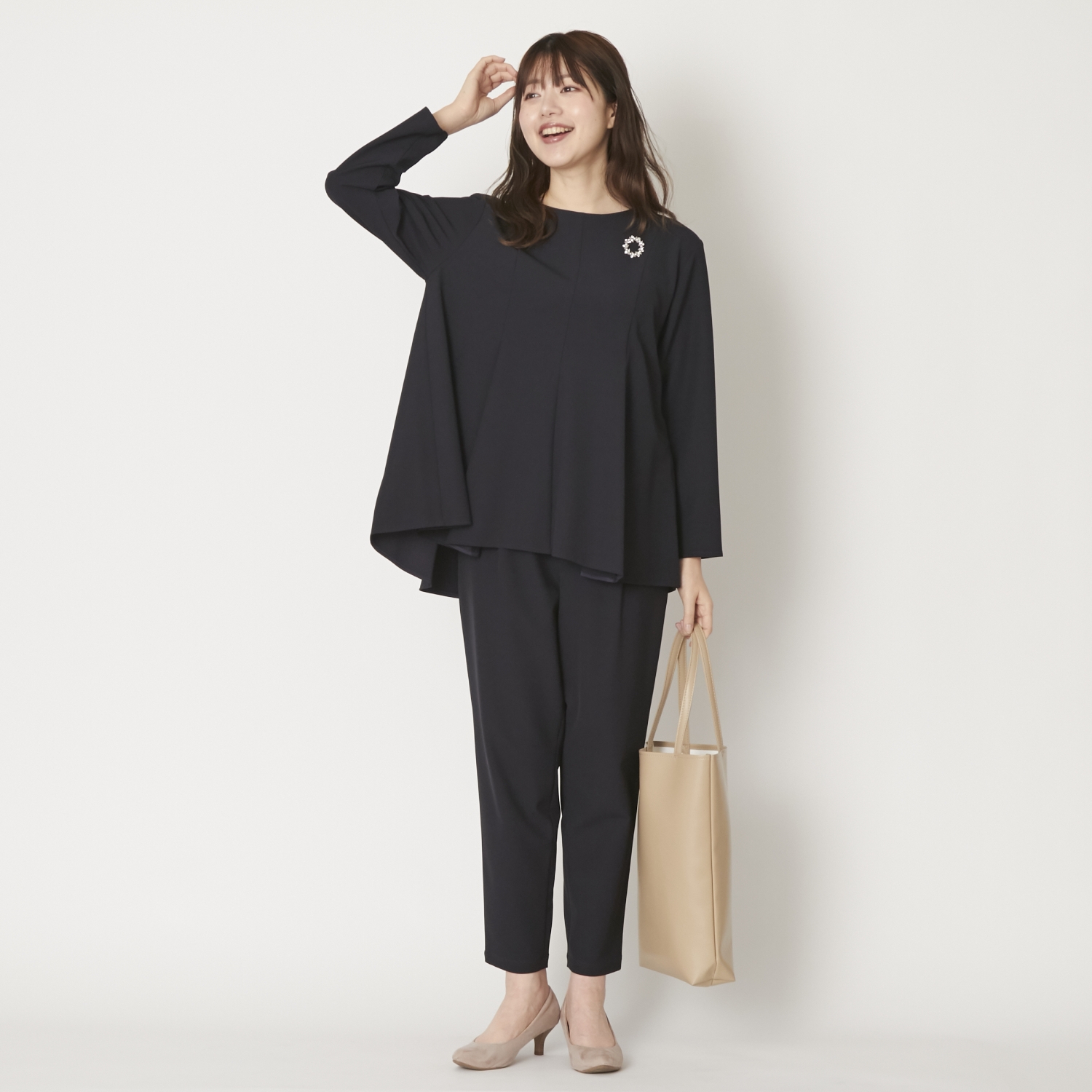 STELLA CIFFON/ウォッシャブルポリエステルのセットアップ -洗えて劣化 