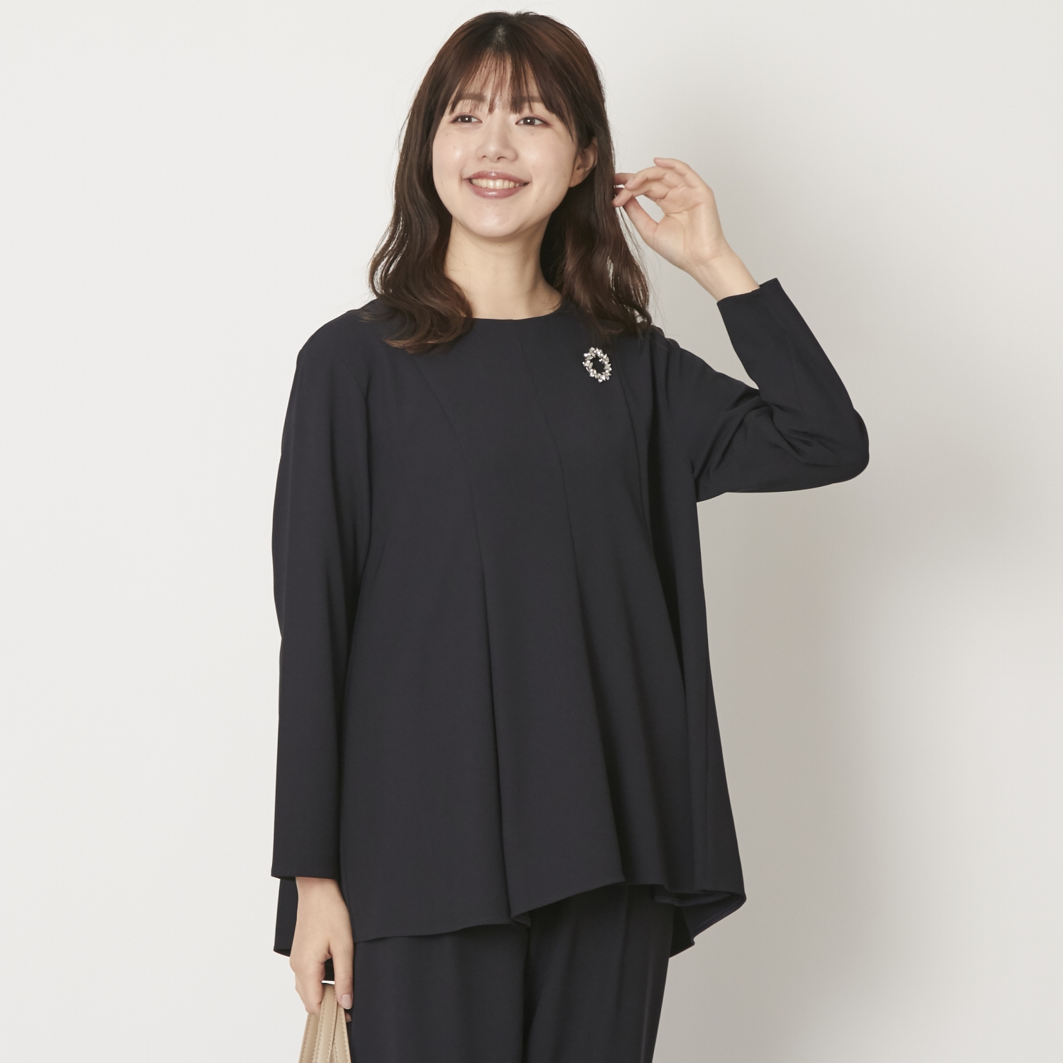 STELLA CIFFON/ウォッシャブルポリエステルのセットアップ -洗えて劣化  