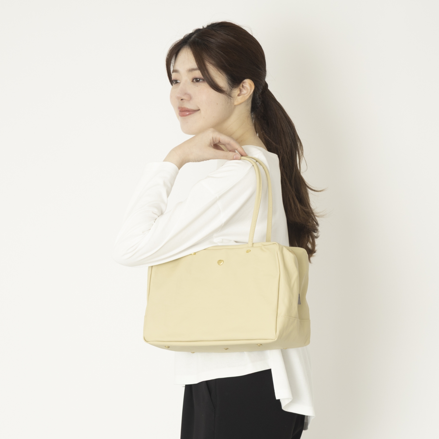 Neutral Gray/ジェーン ミニボストンバッグ -軽くて丈夫、雨の日