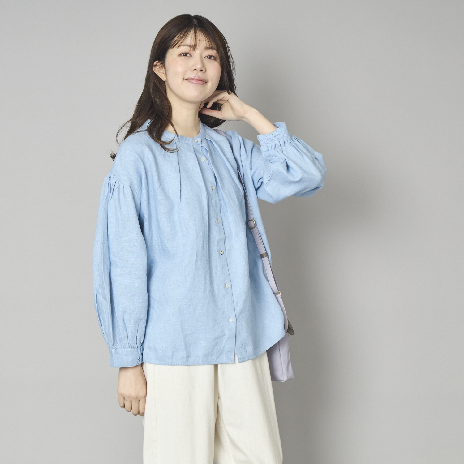 美品 TICCA 2,6万円 スタンドカラーブラウス ハイネックブラウス 美品 