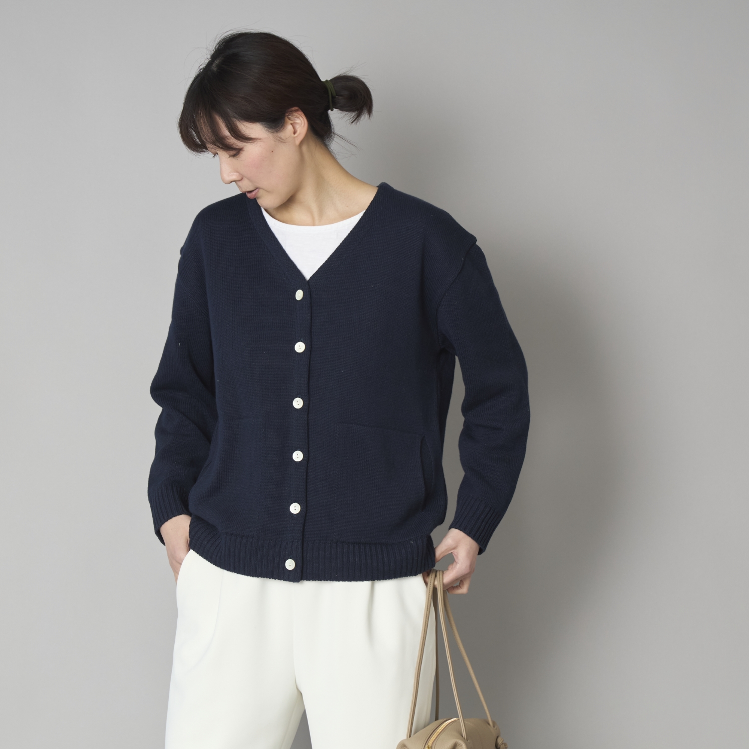 美品 ノップドゥノッド nop de nod リネンノーカラージャケット 