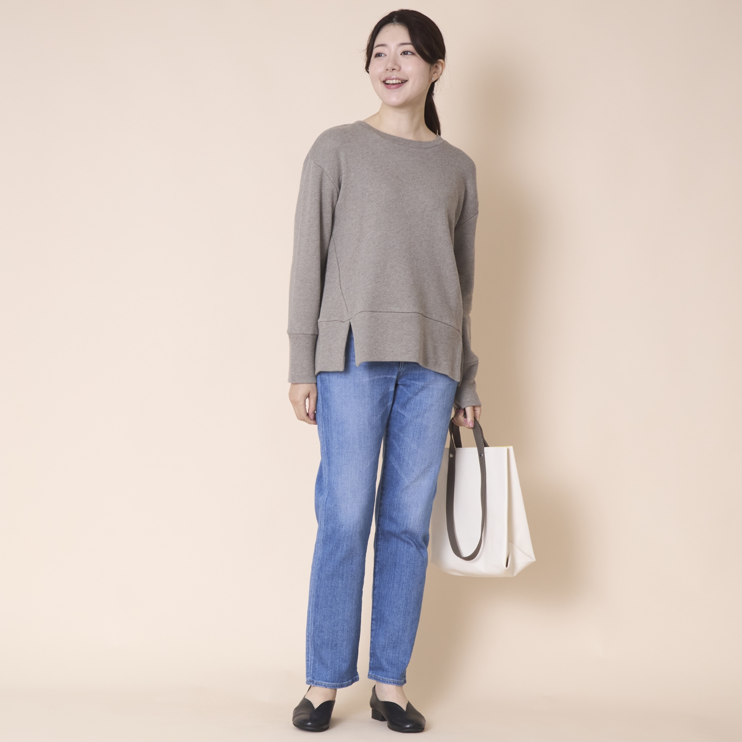 Kilka/軽くてきれい見えするスーピマ裏毛のプルオーバー