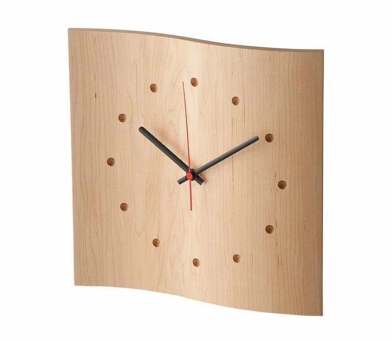 cosine時計 cosine/マイン掛け時計 -波形のフォルムが空間を引き立てる掛け時計