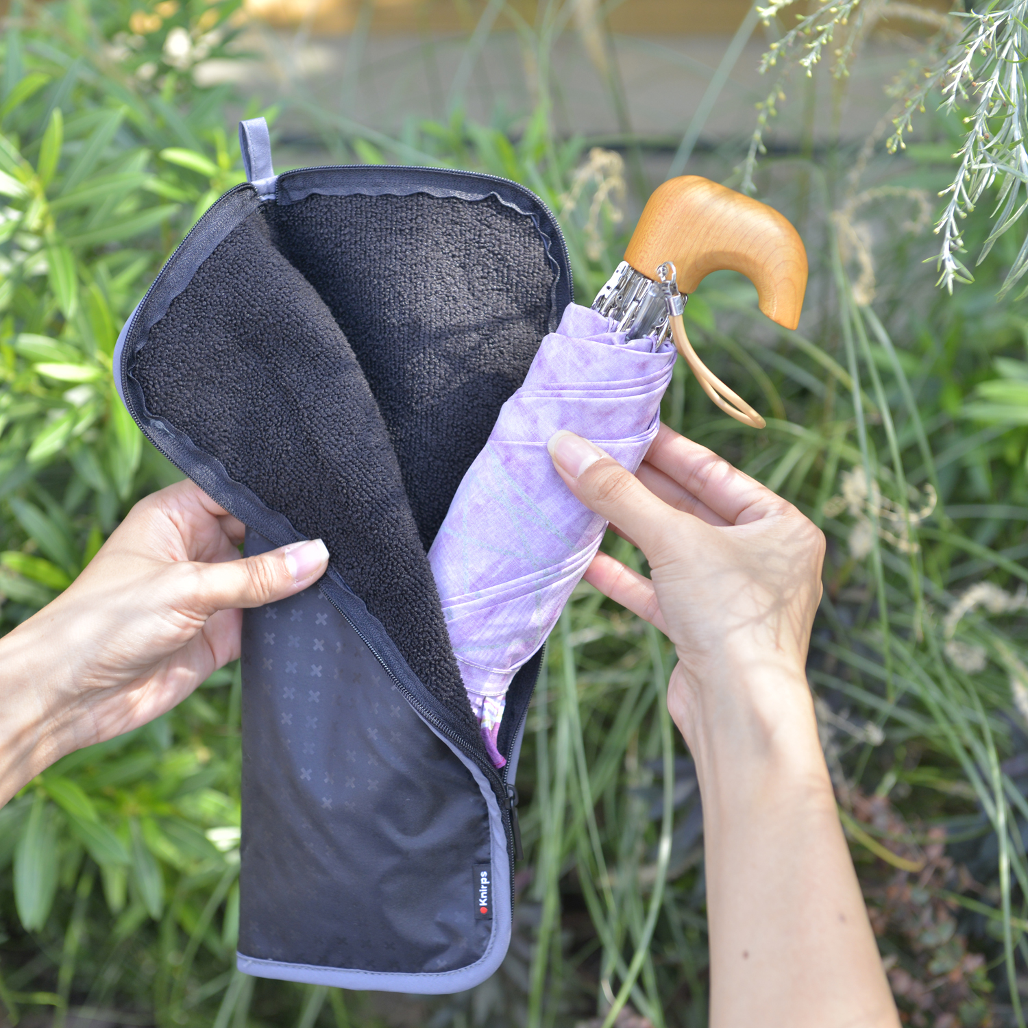 Knirps/折りたたみ傘ケース Dry Bag マットクロス -ありそうでなかった折りたたみ傘のためのバッグ スタイルストア