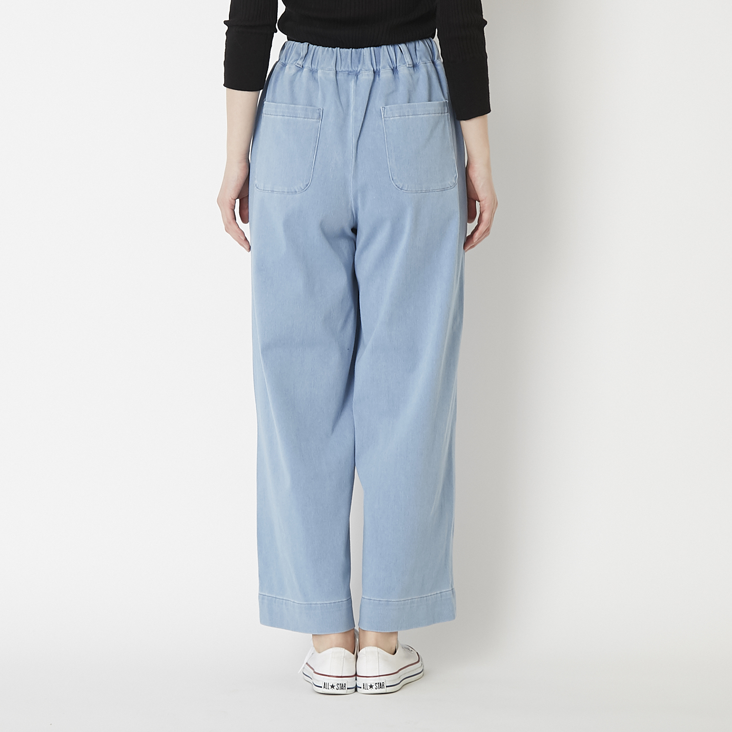 WESTWOOD OUTFITTERS/ニットデニムのロングワイドパンツ