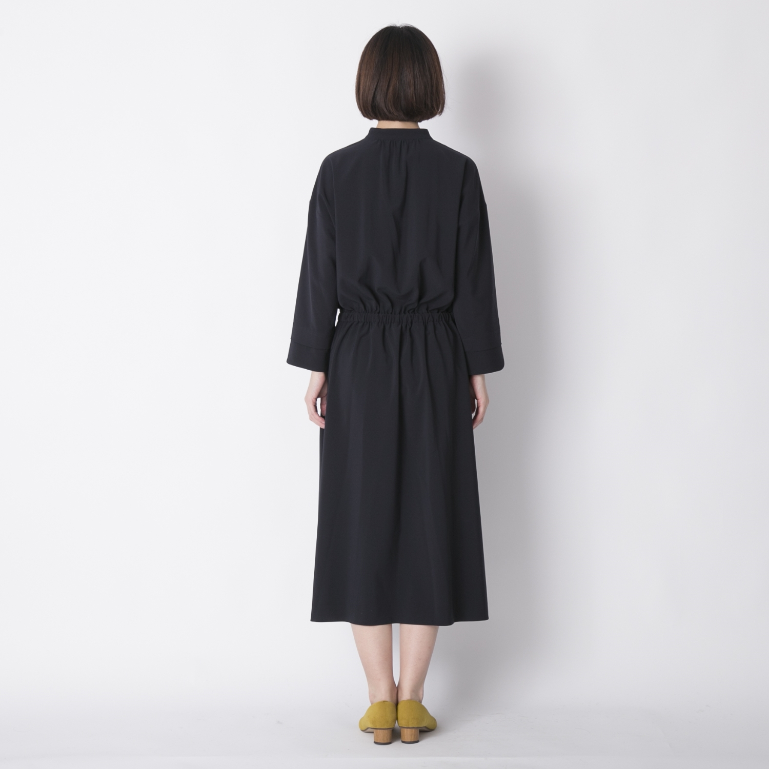 Kilka 洗えてシワになりにくいボタンワンピース ネイビー スタイルストア