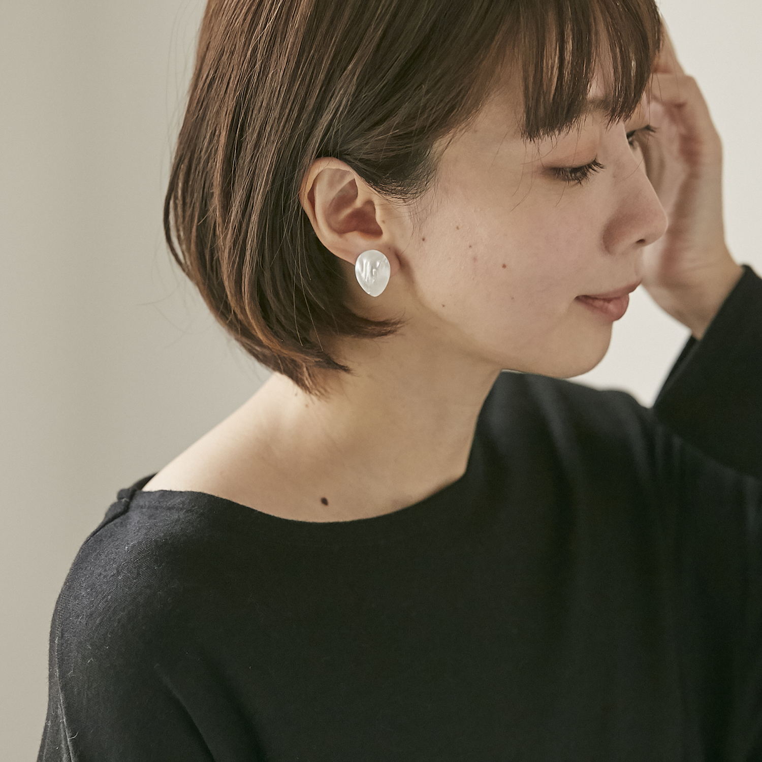 Stella CIFFON/マザーオブパール 2wayピアス/イヤリング ピアス×ゴールド /ファッション/アクセサリー