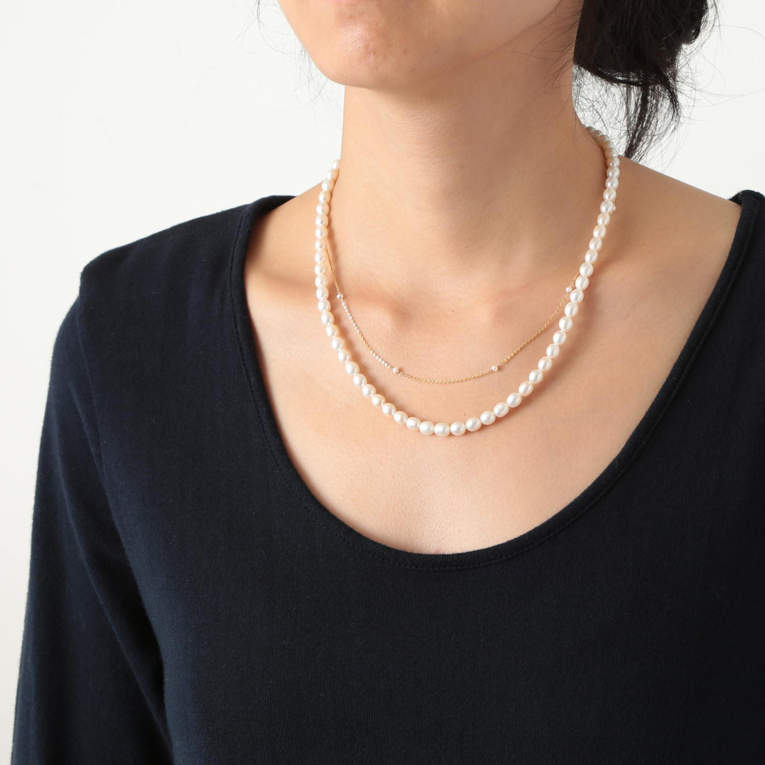 misa/two way pearl necklace