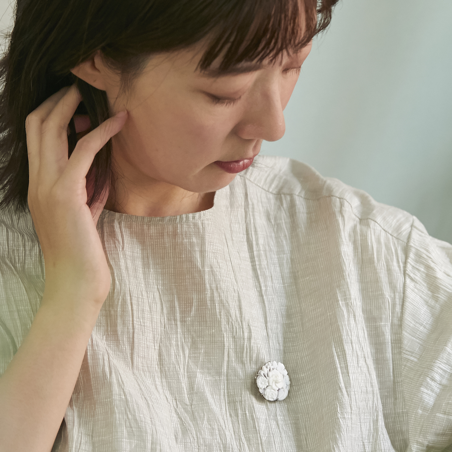 La mascotte cameo collection/春花トップブローチ