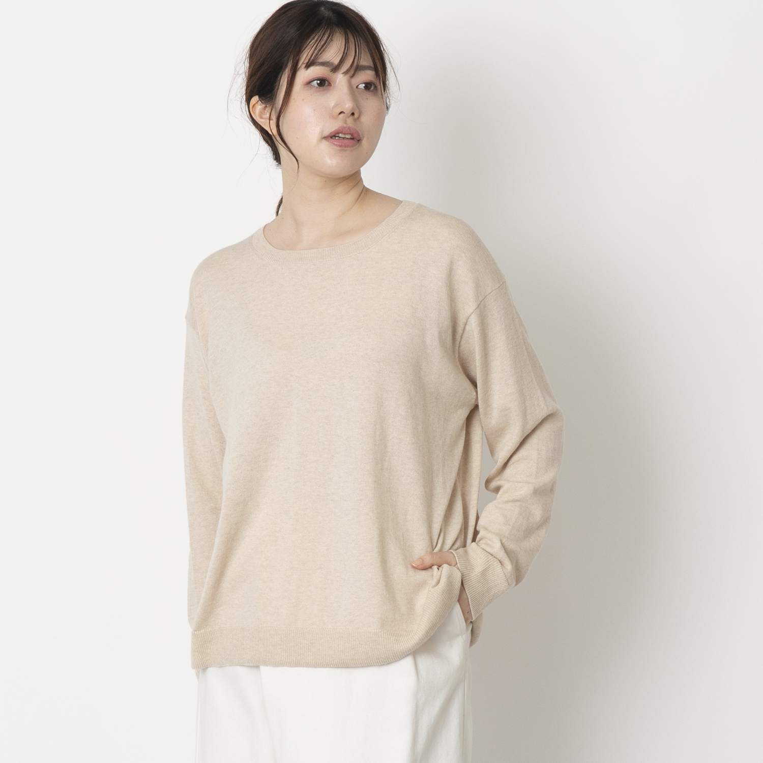 TUTIE ツチエ カシミヤ混プルオーバー レディース 秋冬 長袖 ウールコットン 抜群の柔らかさ 軽くて暖か 一枚で様になる ナチュラル 秋 冬 ATELIER EQUAL TUTIE ツチエ カシミヤ混プルオーバー レディース