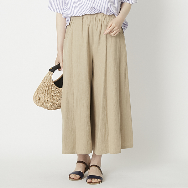 n.o.f.l/リネンコットンワイドパンツ