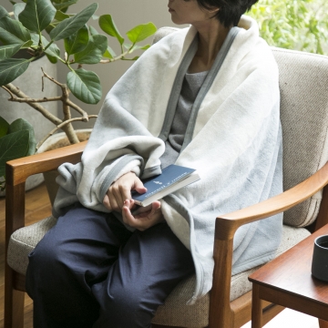 LOOM&SPOOL/FLOOD OF LIGHT コットンニューマイヤー毛布 ブランケットL