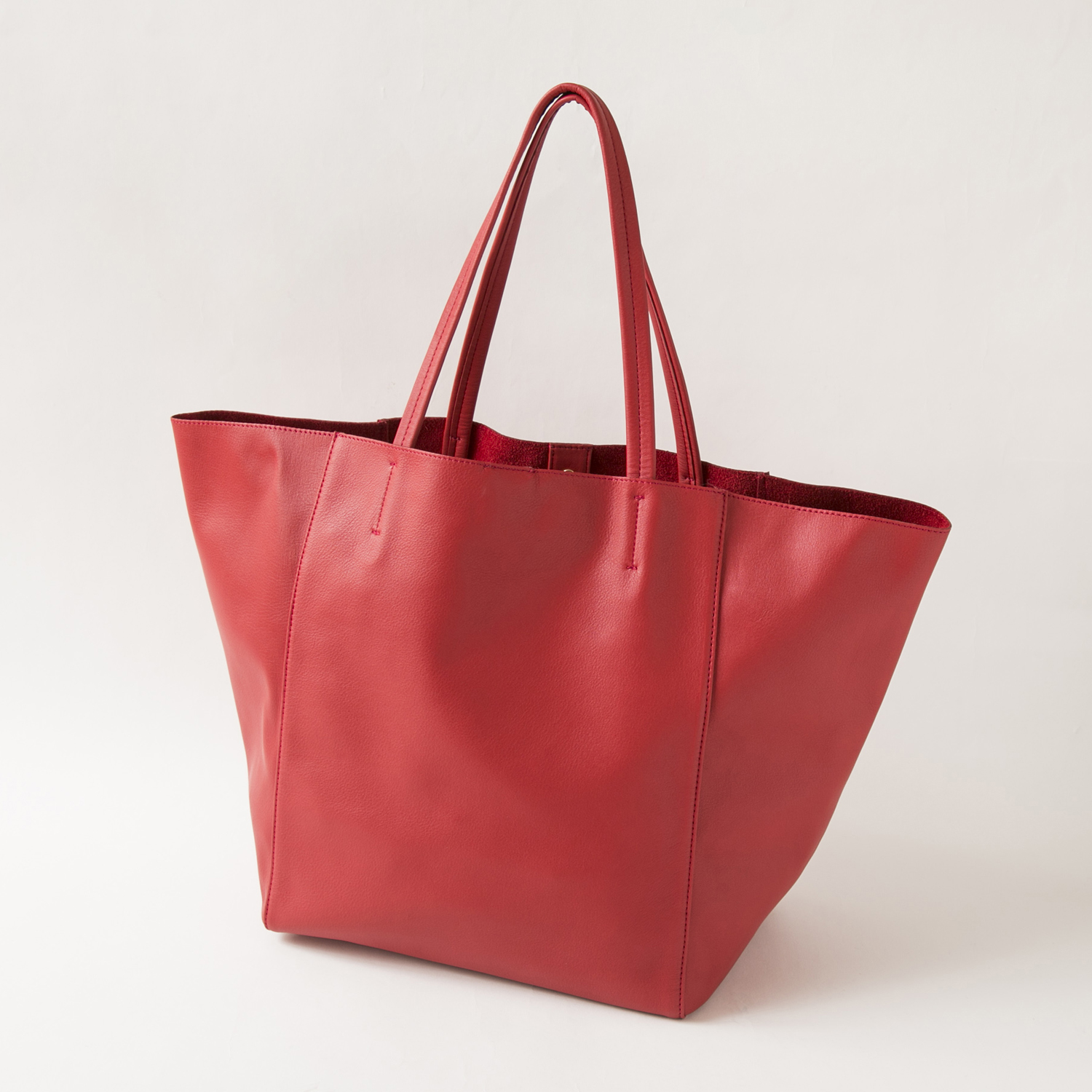 THE PITH/SMOOTH SOFT COW LEATHER TOTE BAG M