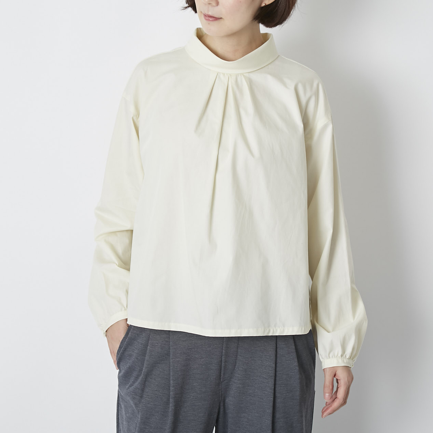 n.o.f.l/GIZAコットンブラウス