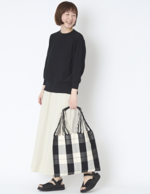 Kilka/冷んやり＆においを防ぐ、洗えるコットン7分袖ニット