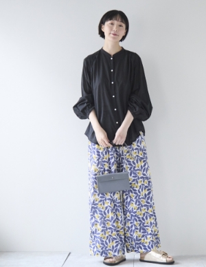 Kilka×kapuwa/風が通るなめらかモスリンブラウス