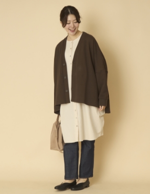 ciroc/コーマ裏毛カーディガン