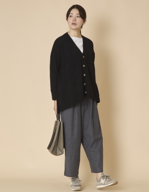 NARU/タスマニアラムAラインカーディガン