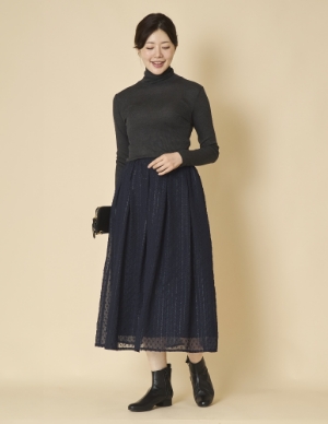 DRESS HERSELF/スタイルストア限定 シルクリブハイネックカットソー