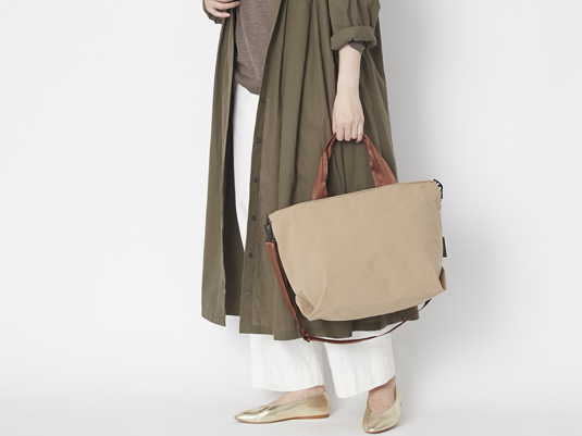 MAISON CANVVAS/2way トートバッグ S ベージュ