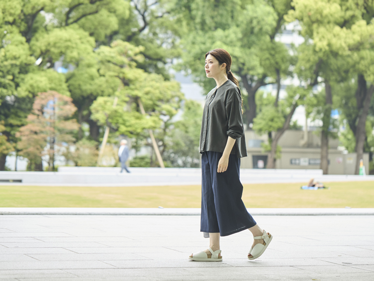 涼しくて軽い、おでかけOKな高島ちぢみの服を作りました