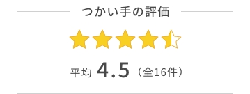 つかい手の平均評価は4.8824。つかい手の声の合計は全17件。