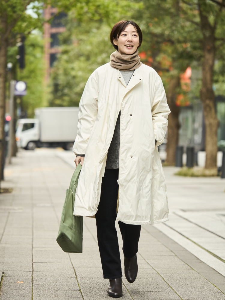 Kilka/家で洗えて羽毛より軽いファイバーダウンコート