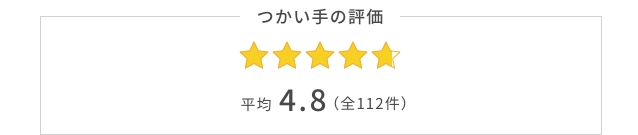 つかい手の平均評価は4.7。つかい手の声の合計は全263件。