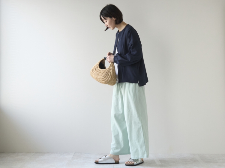 声に応えて、高島ちぢみのパンツを日除けできる着丈にしました